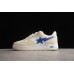 BAPE STA Low-Top Sneakers in Cream and Blue