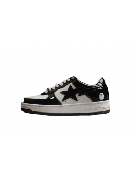 BAPE STA Low-Top Sneakers in Black and White