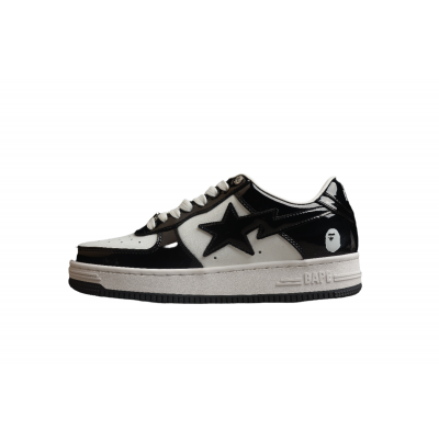 BAPE STA Low-Top Sneakers in Black and White