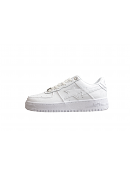 BAPE STA Low-Top Sneakers in All-White