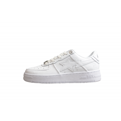 BAPE STA Low-Top Sneakers in All-White