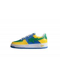 BAPE STA Low-Top Sneakers in Green, Blue, and Yellow