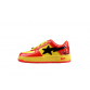BAPE STA Low-Top Sneakers in Red and Yellow Iron Man Edition