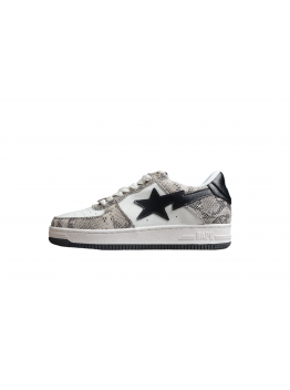 BAPE STA Low-Top Sneakers with Snakeskin Pattern