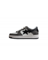 BAPE STA Low-Top Sneakers with Black Snakeskin Pattern