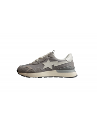 BAPE STA Runner Sneakers in Grey and White