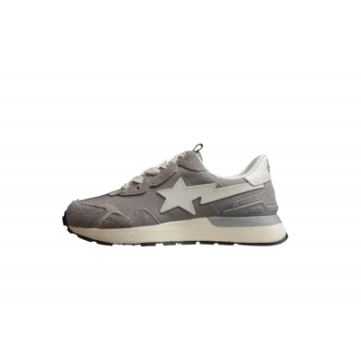 BAPE STA Runner Sneakers in Grey and White