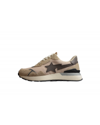BAPE STA Runner Sneakers in Beige and Brown