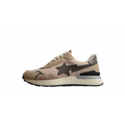 BAPE STA Runner Sneakers in Beige and Brown