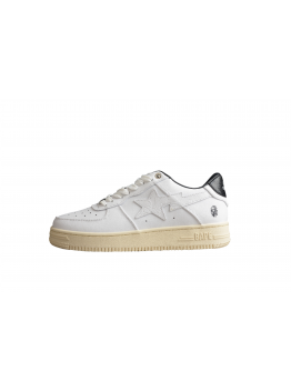 BAPE STA Low-Top Sneakers in White and Black