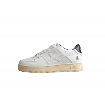 BAPE STA Low-Top Sneakers in White and Black