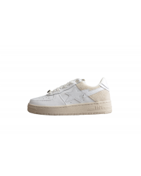 BAPE STA Low-Top Sneakers in White and Cream