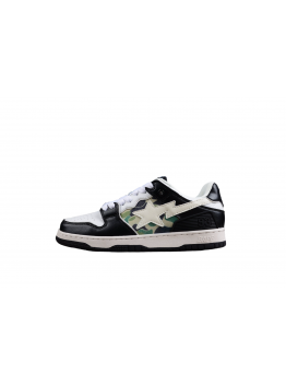 BAPE STA Low-Top Sneakers in Black, White, and Camo