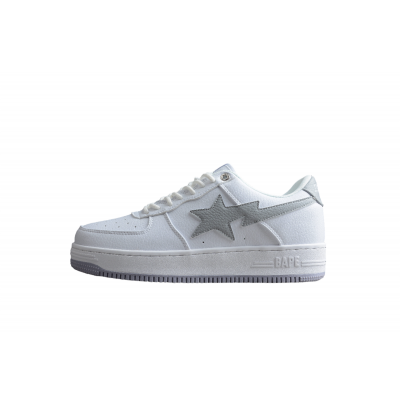 BAPE STA Low-Top Sneakers in White and Gray