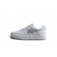 BAPE STA Low-Top Sneakers in White and Gray