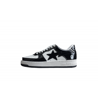 BAPE STA Low-Top Sneakers in Black and White