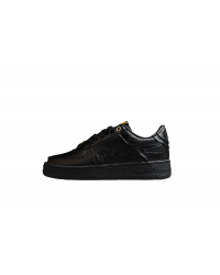 BAPE STA Low-Top Black Croc-Embossed Sneakers