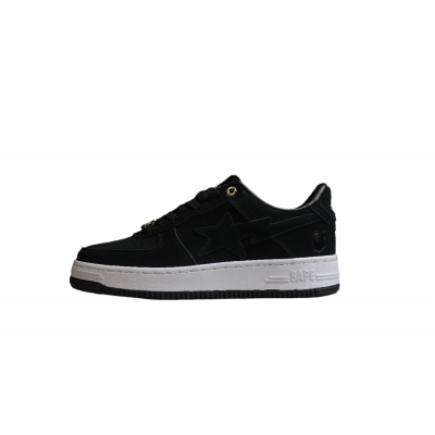 BAPE STA Low-Top Black Suede Sneakers