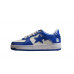 BAPE STA Low-Top Blue and White Patent Leather Sneakers