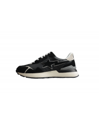 BAPE STA Retro Runner Black and White Sneakers