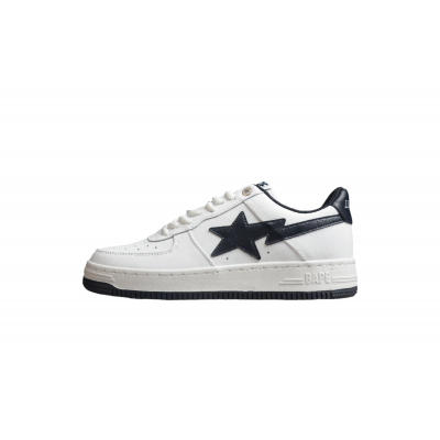 BAPE STA Low-Top White and Black Sneakers