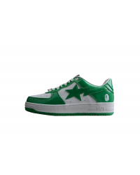 BAPE STA Low-Top Green and White Sneakers