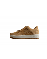 BAPE STA Low-Top Tan Suede Sneakers