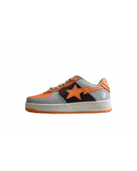 BAPE STA Low-Top Orange and Grey Sneakers