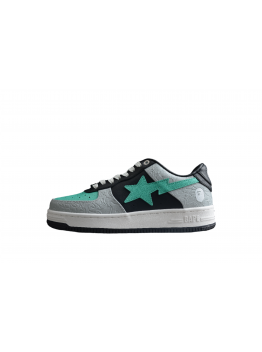 BAPE STA Low-Top Aqua and Grey Sneakers