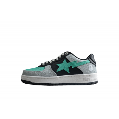 BAPE STA Low-Top Aqua and Grey Sneakers