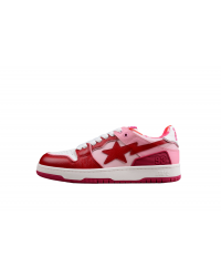 BAPE STA Low-Top Sneakers in Red and Pink