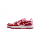 BAPE STA Low-Top Sneakers in Red and Pink