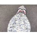 BAPE SPACE CAMO DOUBLE SHARK FULL ZIP HOODIE WHITE
