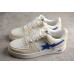 BAPE STA Low-Top Sneakers in Cream and Blue