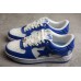 BAPE STA Low-Top Blue and White Patent Leather Sneakers