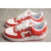 BAPE STA Low-Top Sneakers in Red and White