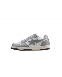 BAPE STA Low-Top Sneakers in White and Gray