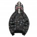BAPE SPACE CAMO DOUBLE SHARK FULL ZIP HOODIE BLACK