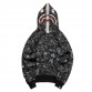 BAPE SPACE CAMO DOUBLE SHARK FULL ZIP HOODIE BLACK