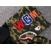 BAPE GREEN CAMO FULL ZIP HOODIE BLACK