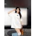 Burberry White T-Shirt with Blue Equestrian Knight Logo