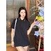 Burberry Striped Collar Polo Shirt in Black