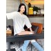 Burberry Check Collar T-Shirt in White