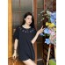 Burberry Logo Collar Detail Black T-Shirt