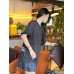Burberry Black T-Shirt with Side Logo