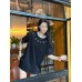 Burberry Logo Collar Detail Black T-Shirt