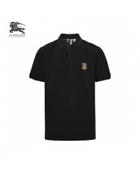 Burberry Monogram Logo Black Polo Shirt