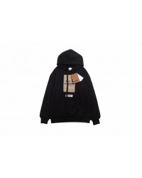 Burberry Black Hoodie with Logo Patch