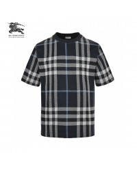 Burberry Navy Check T-Shirt