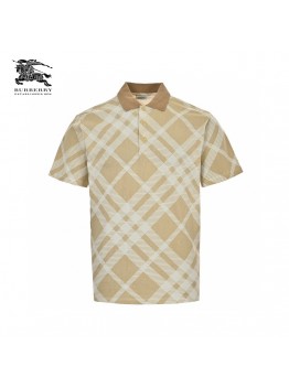 Burberry Geometric Check Polo Shirt
